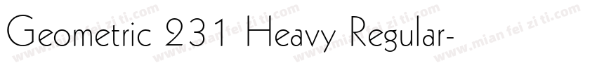 Geometric 231 Heavy Regular字体转换